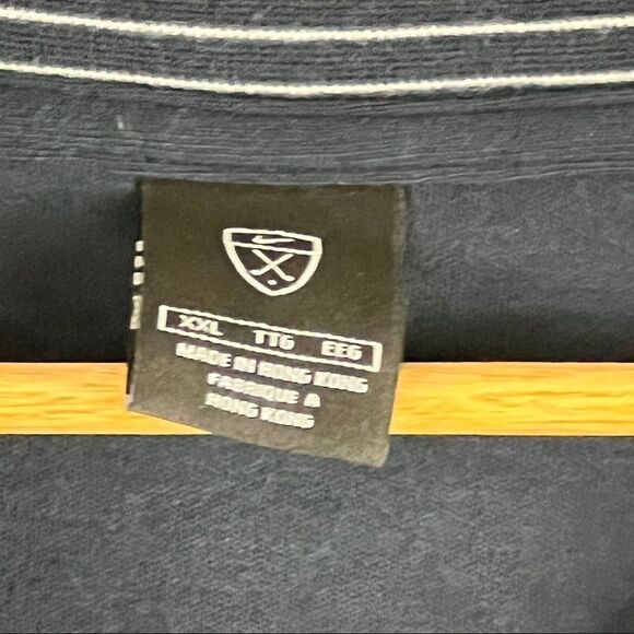 Nike Golf Sweater Men's XXL Quarter Zip Long Sleeve Navy Blue - Picture 5 of 5